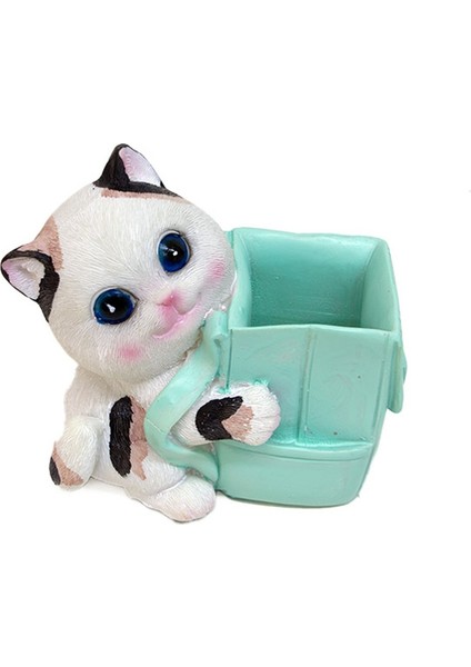 Sevimli Kedi Tasarımlı Çantalı Kalemlik Biblo Vip Akrilikten Üretilmiştir fiyatları