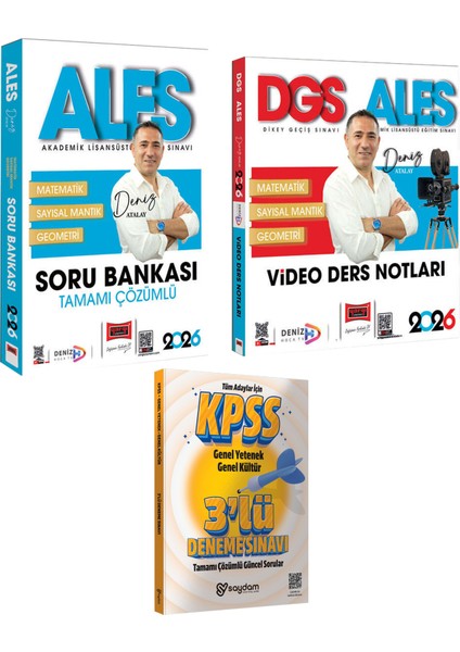 2026 Ales Video Ders Notları ve Tamamı Çözümlü Matematik Soru Bankası(Deniz Atalay)
