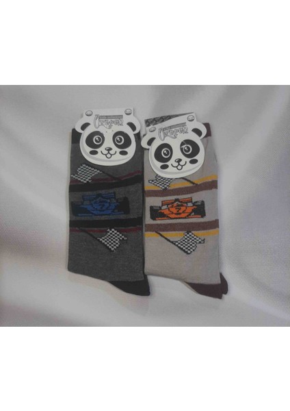 Erkek Çocuk %75 Pamuk %20 Likra %5 Elastan Desenli 4'lü Soket Çorap modelleri