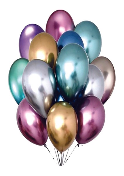 5li Krom (Aynalı Çok Parlak ) Balon Gümüş
