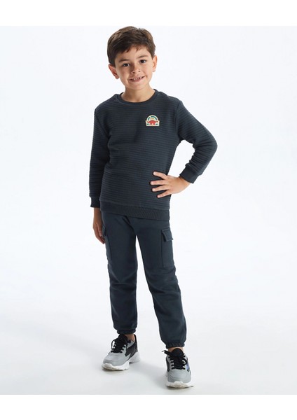 Lcw Kids Antrasit Bisiklet Yaka Baskılı Uzun Kollu Erkek Çocuk Sweatshirt fiyatları