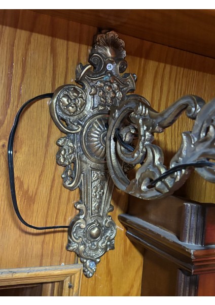 Bir Çift Pirinçten Dış Mekan Apliği - Toplam 56 cm Boyunda