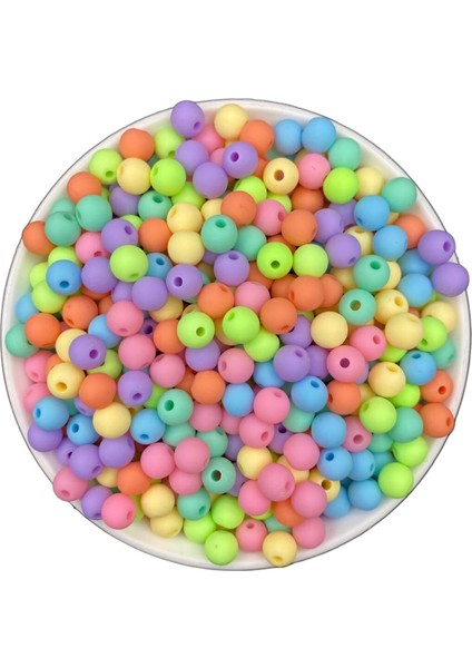 25gr 8mm Mat Karışık Pastel Renkli Neon Boncuk,takı Yapım Boncuğu (25 GR, ~85 ADET) fiyatları
