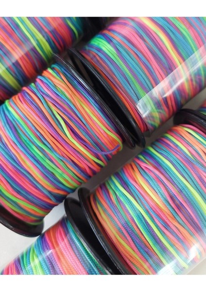 Ebruli Renk 100 Metre Paraşüt Makrome Bileklik Örgü Ipi (1.0 Mm) modelleri