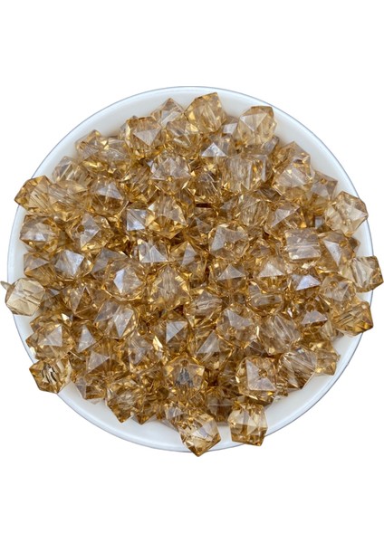 100gr 10mm Vizon/ Açık Kahverengi Küp, Kübik Model Akrilik Boncuk ,çanta Boncuğu (100gr,~180 Adet) indirimleri