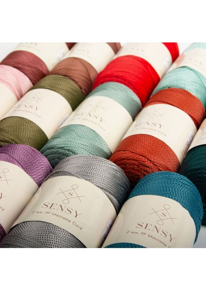 2 Mm - 200 gr Polyester Makrome Ipi Koyu Gri 230 M Polyester Makrome Ip Supla Ip Ve Çanta Ipliği