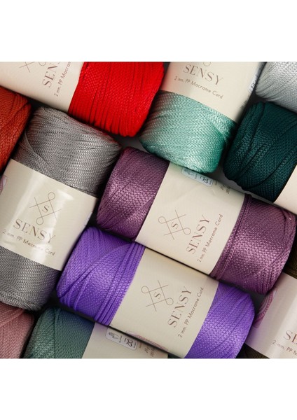2 Mm - 200 gr Polyester Makrome Ipi Koyu Gri 230 M Polyester Makrome Ip Supla Ip Ve Çanta Ipliği