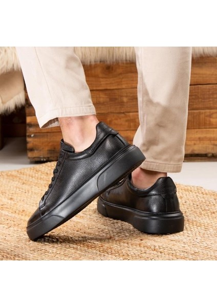 Bagsshoes 2501 Footcap Erkek Hakiki Deri Yüksek Taban Premium Sneaker Ayakkabı