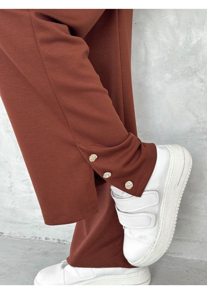 Düğmeli Polo Yaka Paça Yırtmaçlı Modal Kumaş Kısakol Eşofman Takım fırsatları