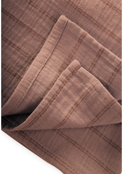 Naturel Battaniye 90X100CM Kahve Çift Çizgili modelleri