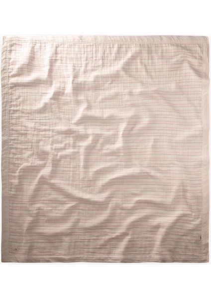 Kalın Biyeli Çift Kat Ham Battaniye 85X90 cm Kiremit Çizgili fiyatları