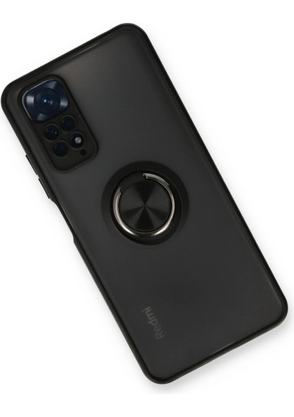 Xiaomi Redmi Note 11 Kılıf Montreal Yüzüklü Silikon Kapak - SIYAH-(5796) - MCT8993-4481 fiyatları