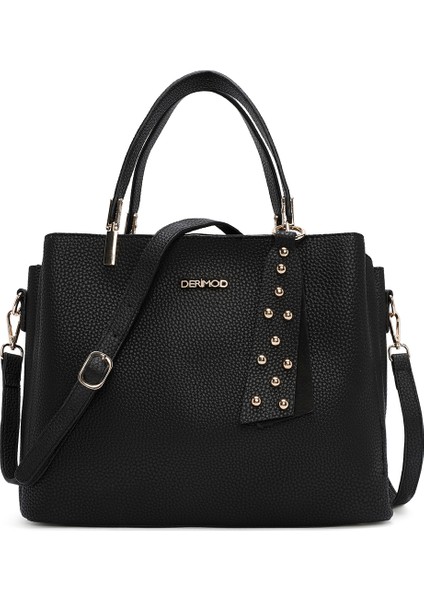 Kadın Siyah Uzun Askılı Aksesuar Detaylı Kol Çantası 25WBD2009FT