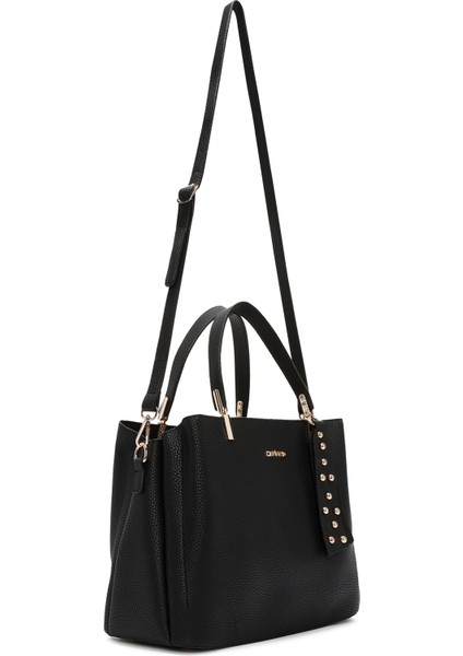 Kadın Siyah Uzun Askılı Aksesuar Detaylı Kol Çantası 25WBD2009FT