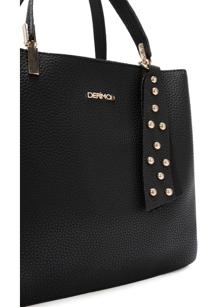 Kadın Siyah Uzun Askılı Aksesuar Detaylı Kol Çantası 25WBD2009FT