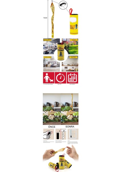 Turk 12 Adet Yapışkanlı Sinek Kapanı 74 cm - BKS9595-6086 fiyatları