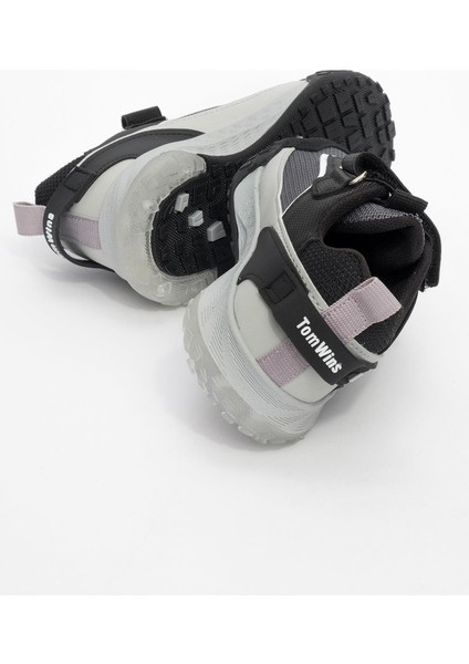 Işıklı Cırtlı Çocuk Spor Ayakkabı Siyah Füme Beyaz fırsatları