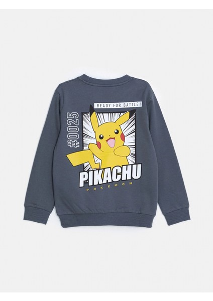 Lcw Kids Gri Bisiklet Yaka Baskılı Erkek Çocuk Sweatshirt indirimleri