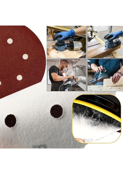 6991 Cırtlı Disk Zımpara 8 Delikli 230 mm 60 Kum - 100 Adet modelleri