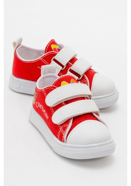 Çocuk Çift Cırtlı Converse Kırmızı