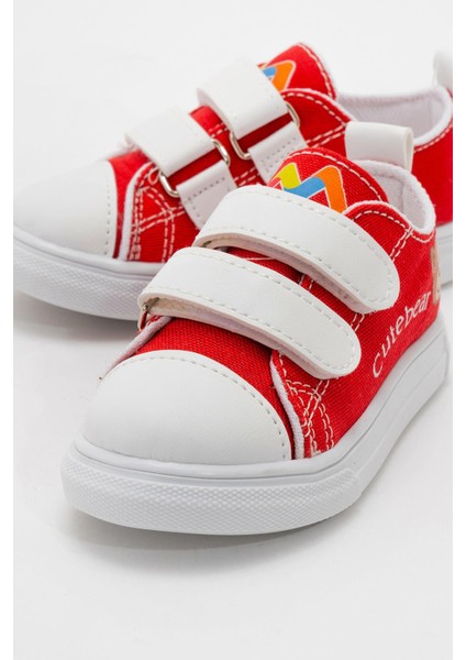 Çocuk Çift Cırtlı Converse Kırmızı modelleri