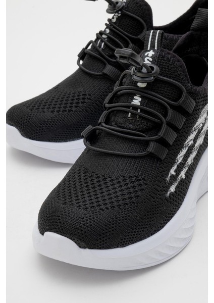 Triko Çocuk Spor Ayakkabı 31-35 Siyah Beyaz modelleri