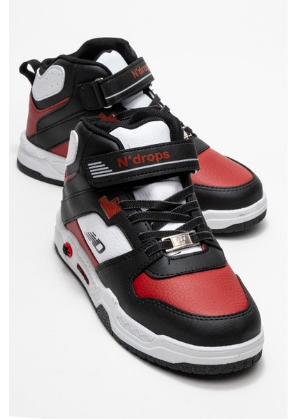 Cırtlı Çocuk Spor Ayakkabı ; Siyah Kırmızı