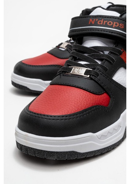 Cırtlı Çocuk Spor Ayakkabı ; Siyah Kırmızı modelleri