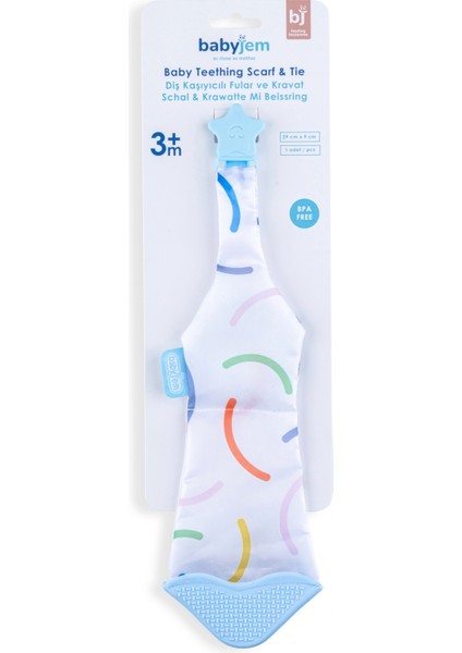 Babyjem Silikon Diş Kaşıyıcı Fular & Kravat Gülen Yüz Mavi fiyatları