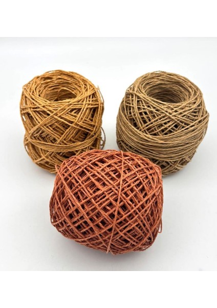 3 Adet 50 gr Sarılmış Kağıt Ip (KIREMIT-HASIRG70-HASIRG39 )