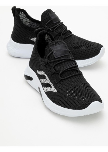 Triko Çocuk Spor Ayakkabı 31-35 Siyah Beyaz