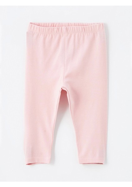 Lcw Baby Ekru Bisiklet Yaka Uzun Kollu Baskılı Kız Bebek Bluz ve Tayt 2'li Takım indirimleri