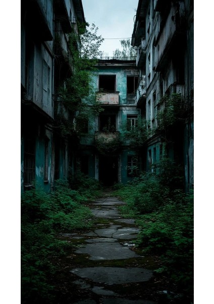 Terkedilmiş Mekan V1 Ev Duvar Salon Güzellik Salonu Ofis Dükkan Dekarasyon Kanvas Tablo fiyatları