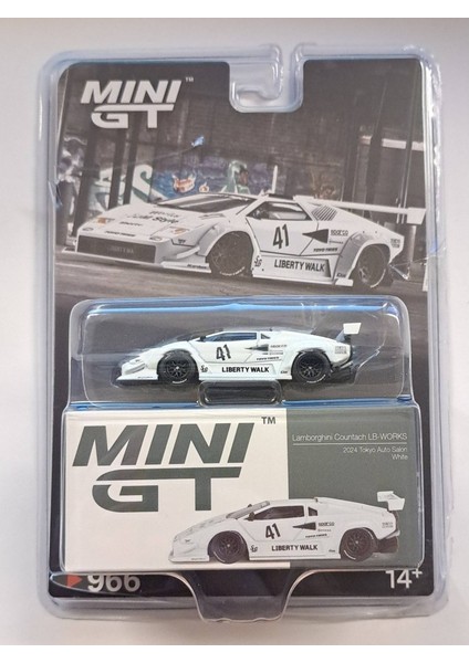 1:64 Lamborghini Countach Lb-Works White 2024 Tokyo Auto Salon Diecast Model Araba Blister
