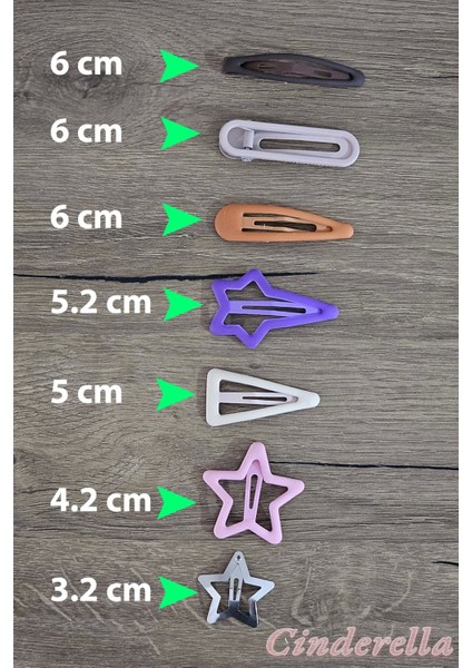3'lü Büyük Boy Mat Soft Basic Tonlu Tırtıklı Model Çıt Çıt Toka Seti 5cm - Çıtçıt Yan Saç Tokası fiyatları