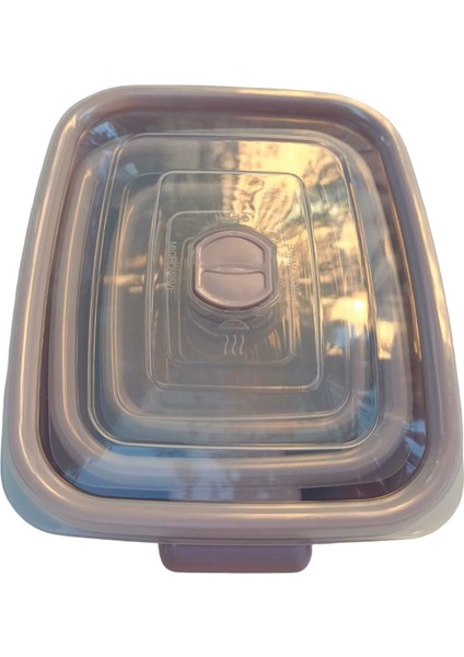 3'lü Mikrofresh Saklama Kabı Seti (0,5 L + 1 L + 2 L) - Mikrodalga, Bulaşık Makinesi Uyumlu