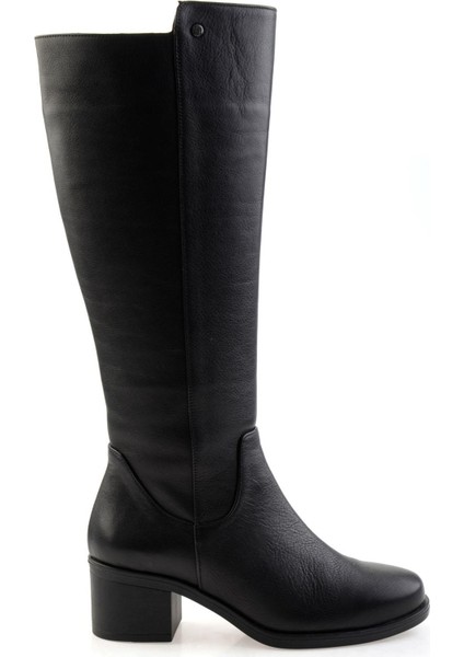 Siyah Leather Kadın Çizme K03586414003
