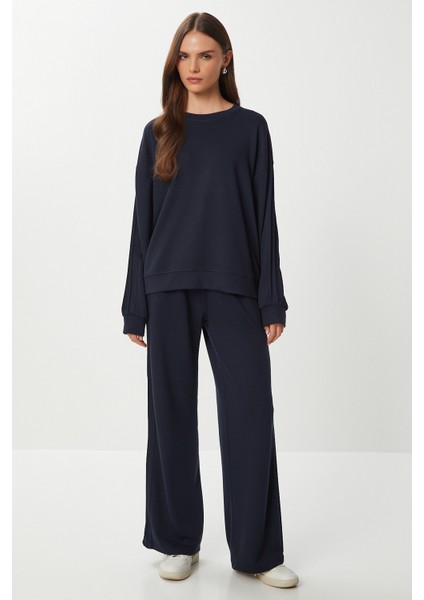 Yumuşak Modal Eşofman Takımı LCR0096 Lacivert