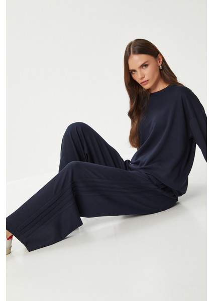 Yumuşak Modal Eşofman Takımı LCR0096 Lacivert fiyatları