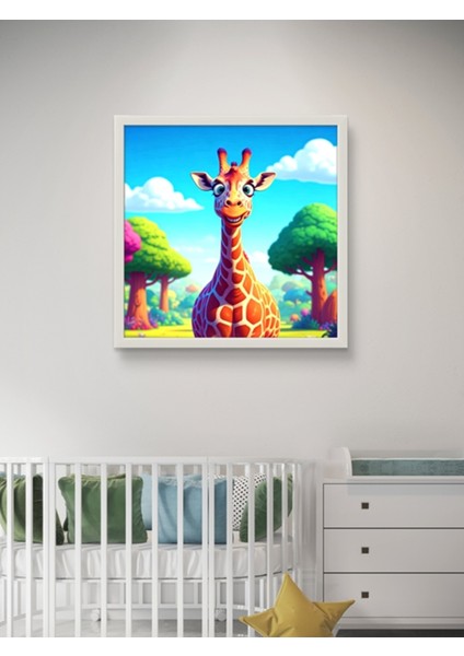 Doğadaki Zürefa LED Tablo – 60X60 cm | Sıva Üstü Montajlı, Tak-Çalıştır Sistem, Arapuarlı fırsatları