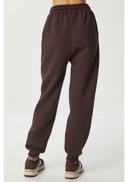 Şardonlu Jogger Örme Eşofman Altı LCR0099 Kahverengi fırsatları