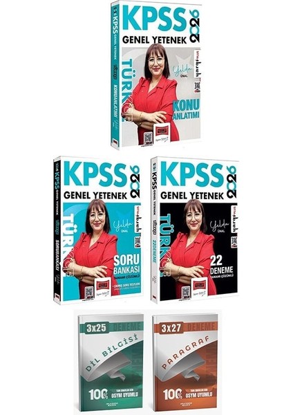Yargı + Anla Kazan 2026 Kpss Türkçe Konu Anlatımı + Soru Bankası + 22 Deneme 3 Lü Set - Yelda Ünal Yargı Yayınları