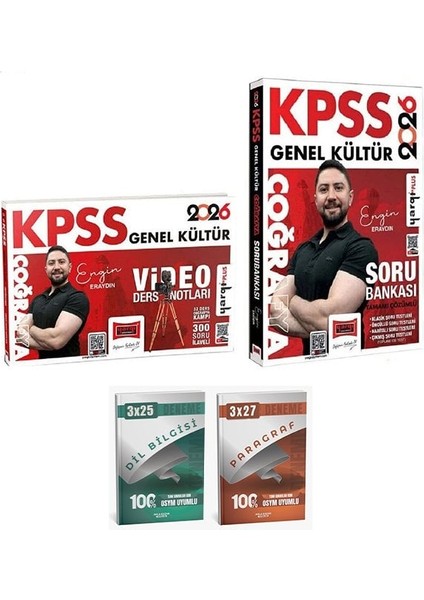 Yargı + Anla Kazan 2026 Kpss Coğrafya Video Ders Notları + Soru Bankası 2 Li Set