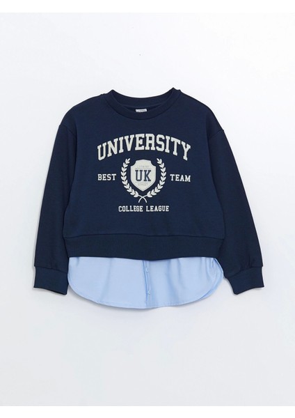Lcw Kids Lacivert Okulun En Havalısı Sweatshirt modelleri