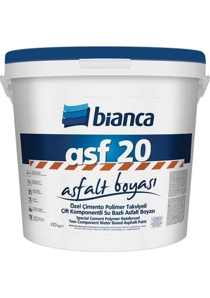 Asf-20 Çift Kompenantlı Asfalt Boyası 23 kg Beyaz