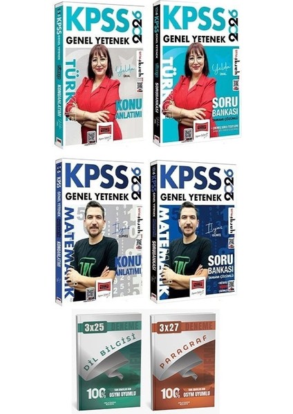 Yargı + Anla Kazan 2026 Kpss Türkçe + Matematik Konu Anlatımı + Soru Bankası 4 Lü Set Yargı Yayınları