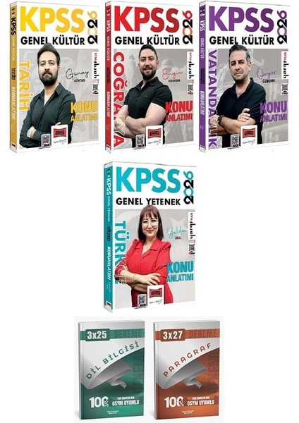 Yargı + Anla Kazan 2026 Kpss Tarih + Coğrafya + Vatandaşlık + Türkçe Konu Anlatımı 4 Lü Set Yargı Yayınları