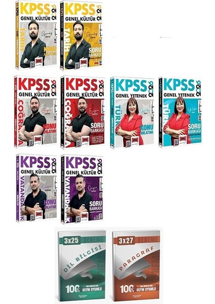 Yargı + Anla Kazan 2026 Kpss Tarih + Coğrafya + Vatandaşlık + Türkçe Konu Anlatımı + Soru Bankası 8 Li Set Yargı Yayınları