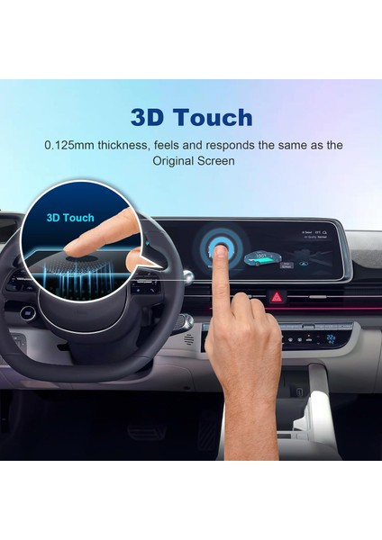 Hyundai Ionıq 6 Uyumlu 2024 2025 Gösterge ve Navigasyon Büyük Bilgi Ekranı 9h Nano Ekran Koruyucu modelleri