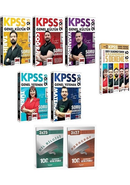 Yargı + Anla Kazan 2026 Kpss Genel Yetenek Genel Kültür Soru Bankası + 5 Deneme 6 Lı Set Yargı Yayınları